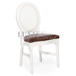 Alice Chair White Natural Cane Back