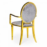 Hollywood Bedford Arm Chair Gold