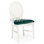 Alice Chair White Natural Cane Back