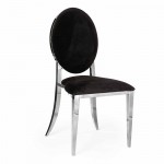 Hollywood Dining Chair Geometric Silver