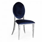 Hollywood Dining Chair Geometric Silver