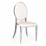 Hollywood Dining Chair Geometric Silver