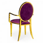 Hollywood Bedford Arm Chair Gold