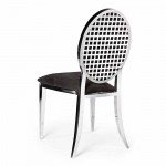 Hollywood Dining Chair Grid Silver