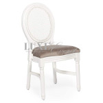 Alice Chair White Natural Cane Back
