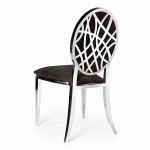 Hollywood Dining Chair Geometric Silver
