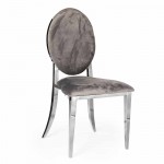 Hollywood Dining Chair Geometric Silver