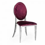 Hollywood Dining Chair Geometric Silver