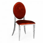 Hollywood Dining Chair Geometric Silver