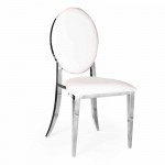 Hollywood Dining Chair Geometric Silver