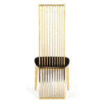 Linear Dining Chair Gold