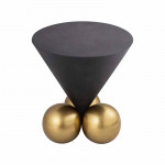 Martini Gold/Black Side Table 