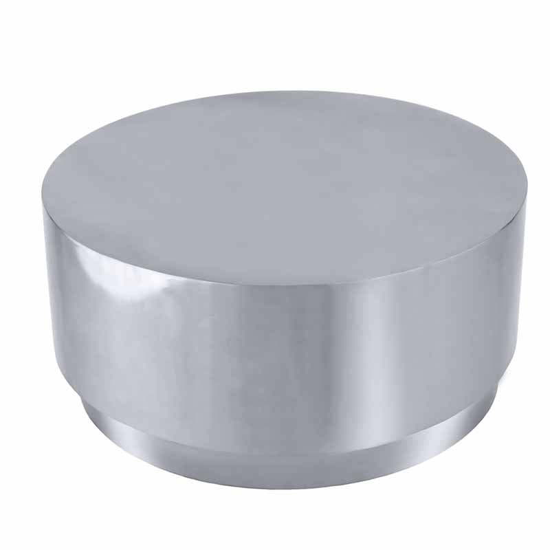 Drum Coffee Table Silver Luxe Event Rentals LLC
