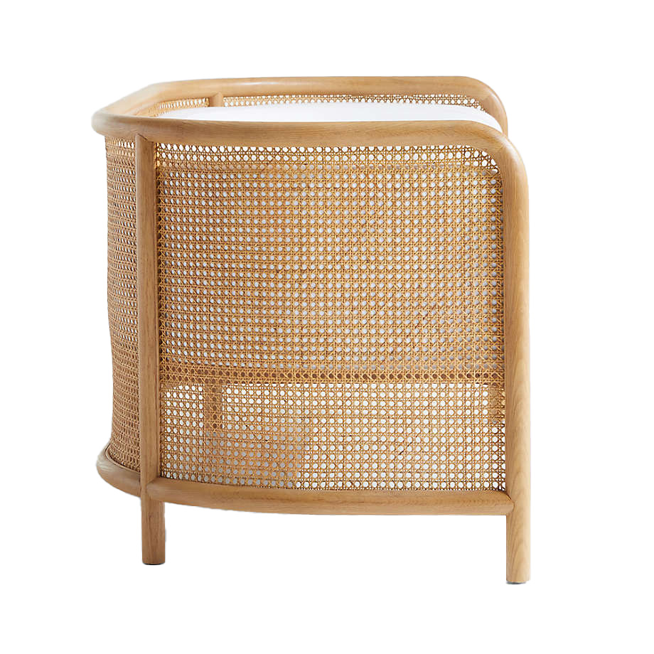 Grier Cane Sofa Luxe Event Rentals LLC