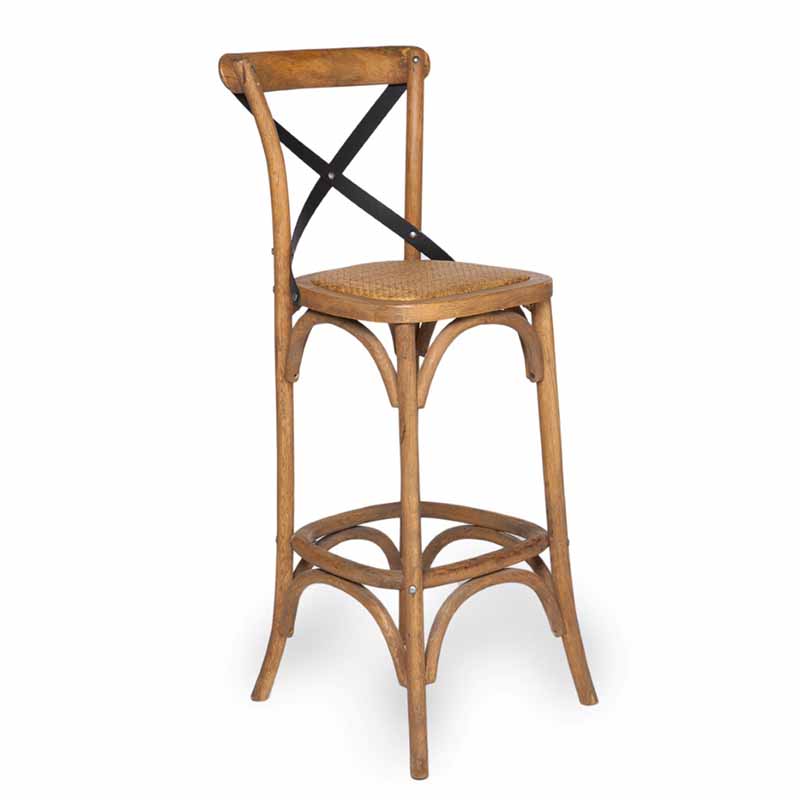 Cross Back Barstool Luxe Event Rentals LLC