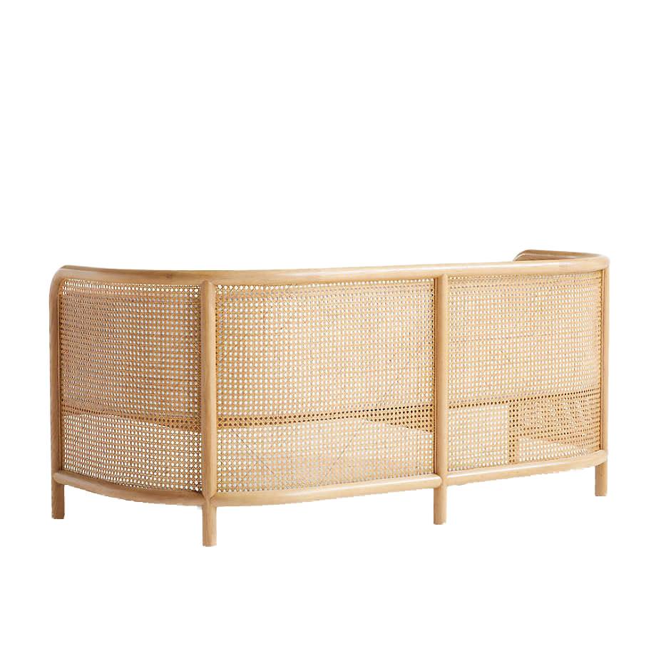 Grier Cane Sofa Luxe Event Rentals LLC